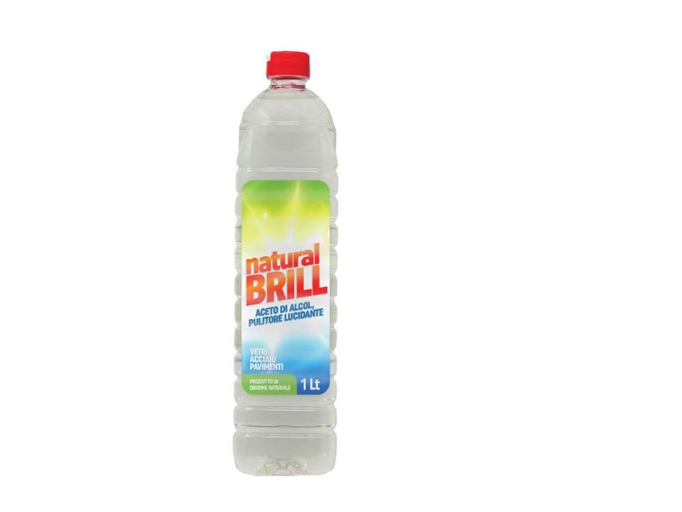 Natural Brill Aceto di Alcool 1 LT Pulitore Lucidante Multiuso Vetri  Pavimenti - Detergenti Superfici