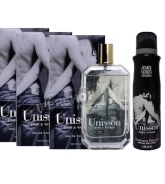 Set Unisson 3 x Profumo Uomo e Donna 100 ml equivale + 1 Deodorante