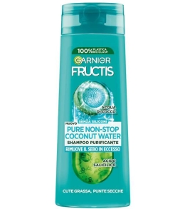 Garnier Fructis Pure Non Stop Coconut Water Shampoo Purificante Capelli Grassi 250 ML