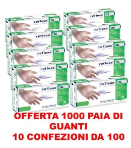 Guanti in Vinile Reflexx 36 – 1000 Pezzi – Senza Polvere – Uso Professionale