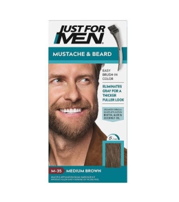 Just For Men Barba E Baffi Colore Permanente Castano Medio