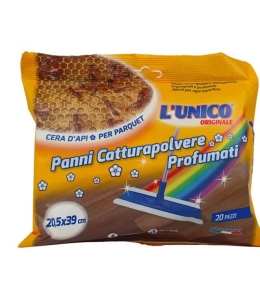 L'Unico Originale Catturapolvere Per Parquet 20 Panni Cera D'Api