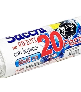 Tresis Sacchi Spazzatura Con Legacci 50×60 20Pz