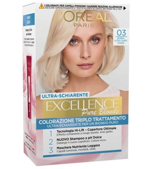 Immagine 1 di L`Oréal Paris Excellence Creme Colore Capelli 03 Biondo Ultra Chiaro Cenere