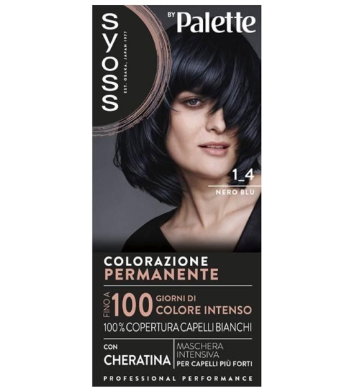 Immagine 0 di Palette Colorazione Permanente Con Cheratina 1-4 Nero Blu