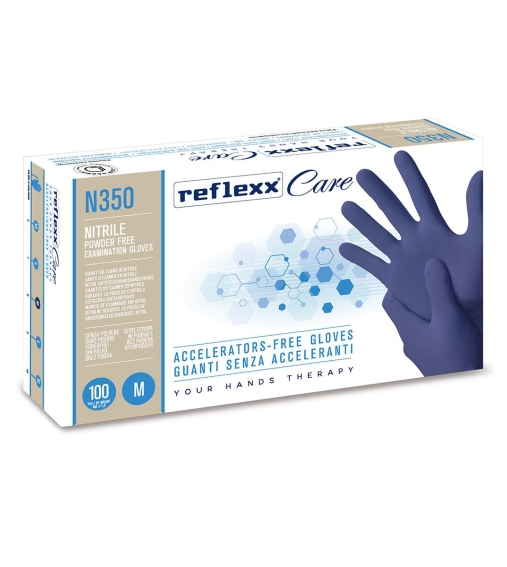 Immagine 0 di Reflexx Care n 350 guanti monouso in nitrile senza acceleranti in cofezione da 100 pz