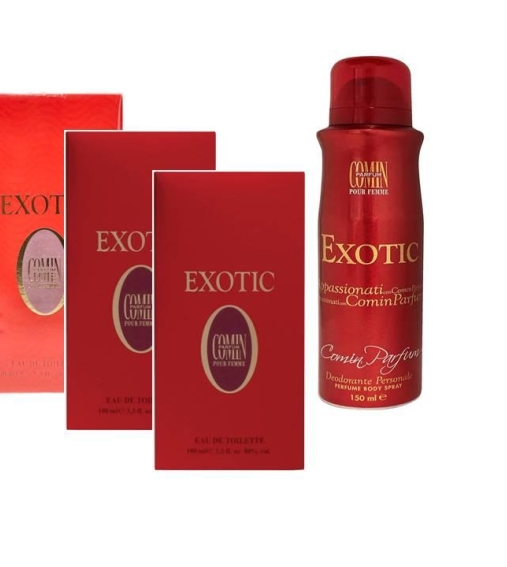 Immagine 1 di Set Exotic 3 x Profumo Donna 100 ml equivale a Hypnotic poison di Dior + 1 Deodorante
