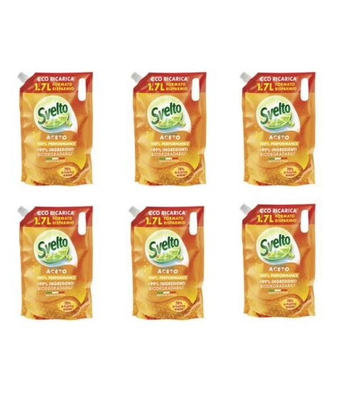 Immagine 1 di Svelto Piatti Aceto Busta Eco Ricarica Litri 1,7 6 PEZZI