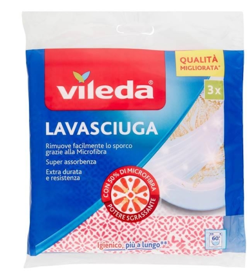 Immagine 1 di Vileda Panni in Microfibra Lavasciuga 3 Pezzi