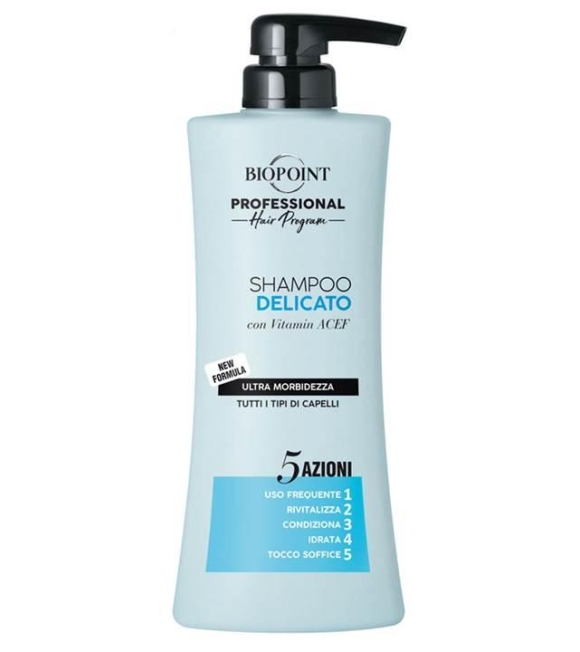 Biopoint Professional Shampoo Delicato 5 Azioni Tutti i Tipi Di Capelli 400 ML