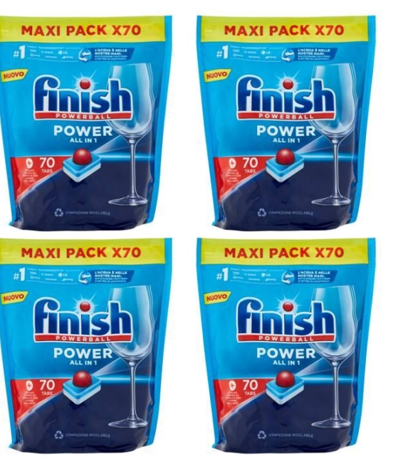 Finish Tabs 280 All In 1 Capsule Classic lavastoviglie Confezione Risparmio