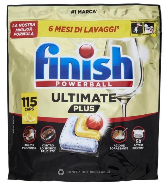 Finish Powerball Ultimate Plus 115 Pastiglie Lavastoviglie