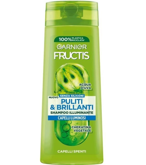 Garnier Fructis Puliti & Brillanti Shampoo Illuminante Capelli Spenti 250 ML