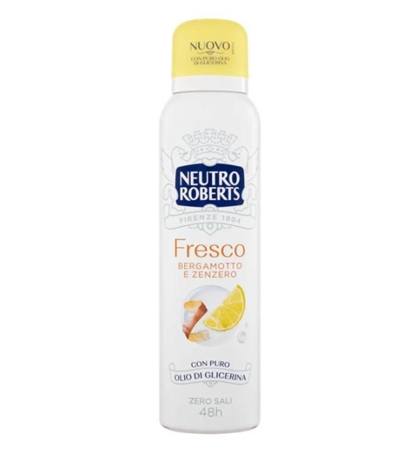Neutro Roberts Deodorante Spray Fresco Bergamotto e Zenzero 150 ML