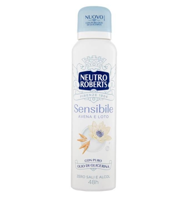 Neutro Roberts Deodorante Spray Sensibile Avena e Loto 150 ML
