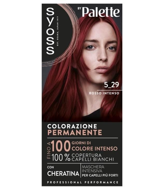 Palette Colorazione Permanente Con Cheratina 5.29 Rosso Intenso