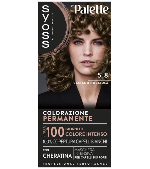 Palette Colorazione Permanente Con Cheratina 5_8 Castano Nocciola