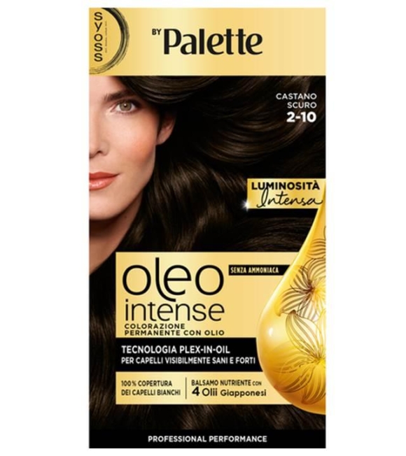 Palette Oleo Intense Senza Ammoniaca Colore Permanente Con Olio 2-10 Castano Scuro