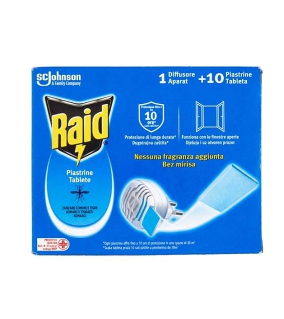 Raid Antizanzare Elettrico Base + 10 Piastrine