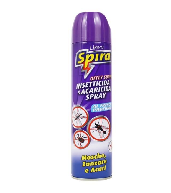 Spira Insetticida Spray per Mosche, Zanzare e Insetti Volanti al Fresco Profumo 400 ML
