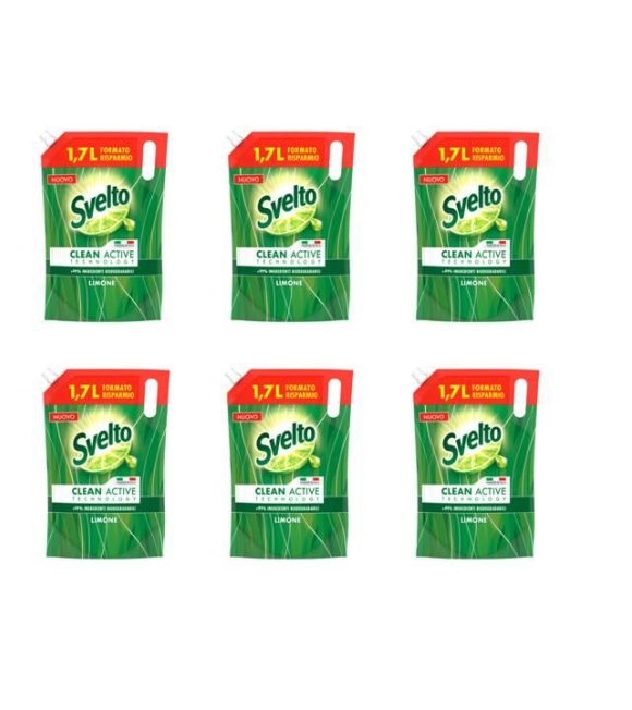 Svelto Piatti Limone Busta Eco Ricarica Litri 1,7 6 PEZZI